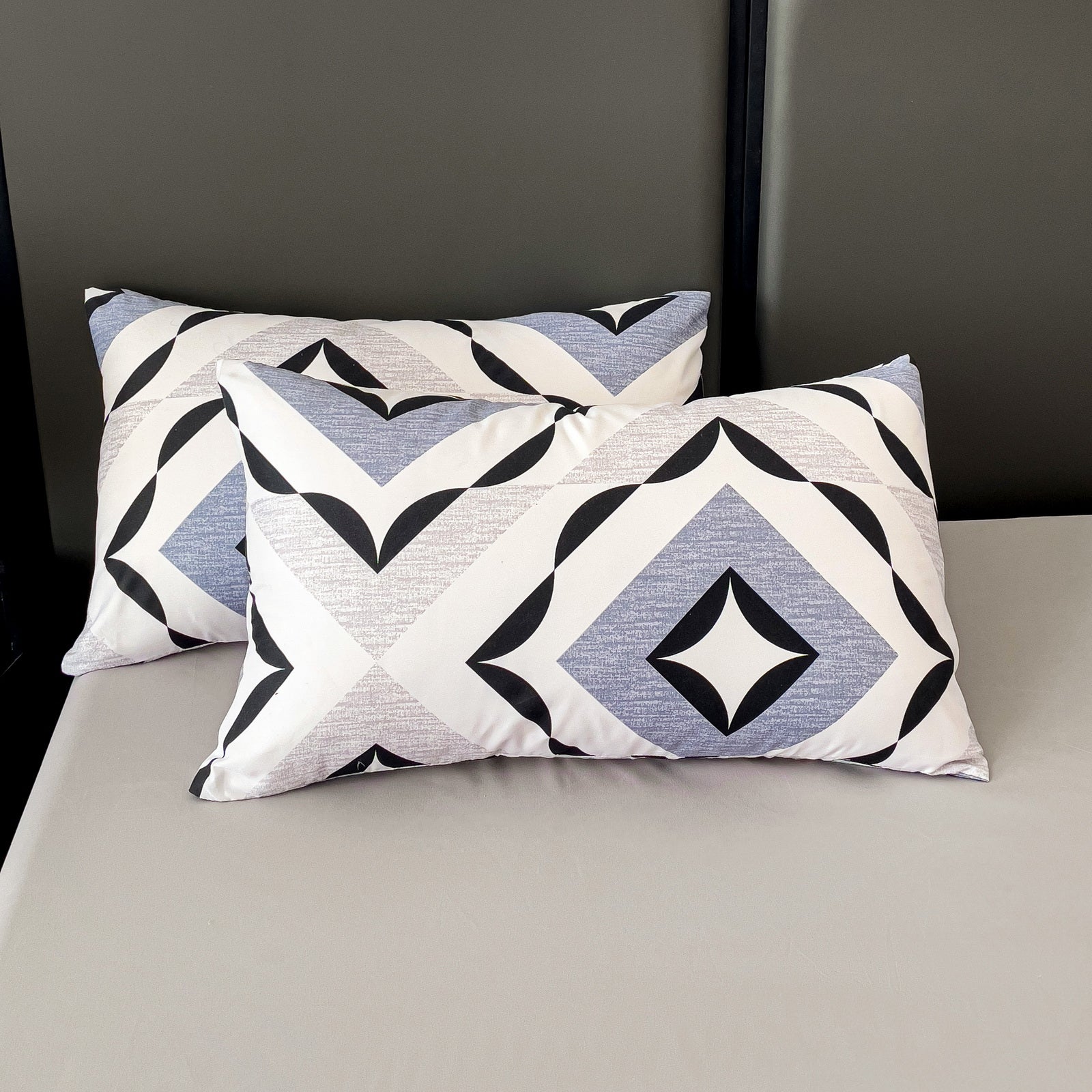 Imagen de Juego de sábanas Sábanas 4 piezas modernas Estampado geométrico en color Cama 90 de Meishida